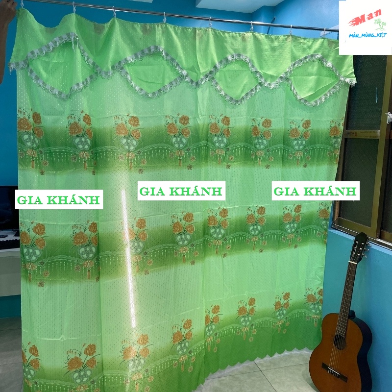 Rèm cửa sổ ri đô ngăn phòng rèm thử đồ gấm sao màn cửa vải gấm rộng 2m8-2m2-1m2 cao 2m