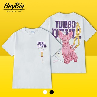 Áo thun, áo phông tay lỡ unisex form rộng Nelly thương hiệu Heybig - Turbo Devil