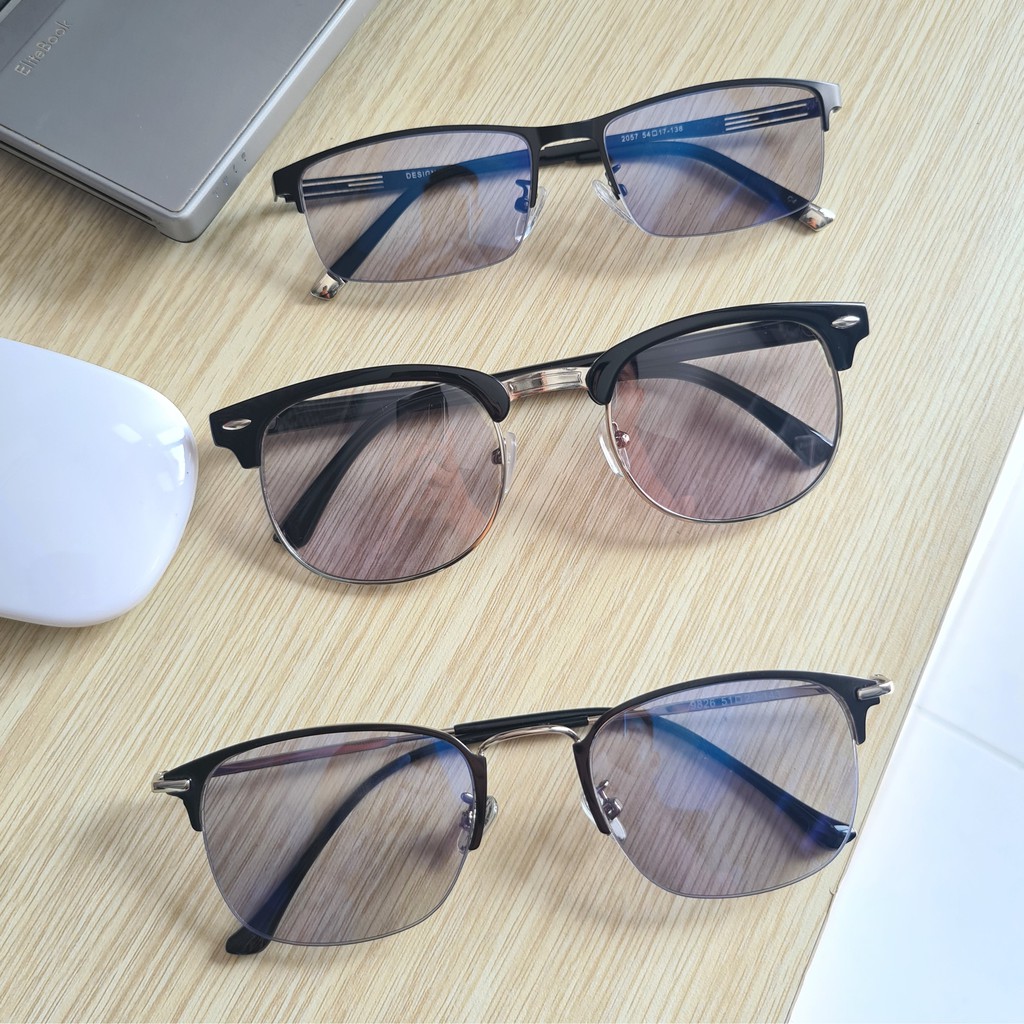 ( GIẢM GIÁ 20% ) Kính đổi màu chống ánh sáng xanh, tròng 0 độ (3 mẫu)