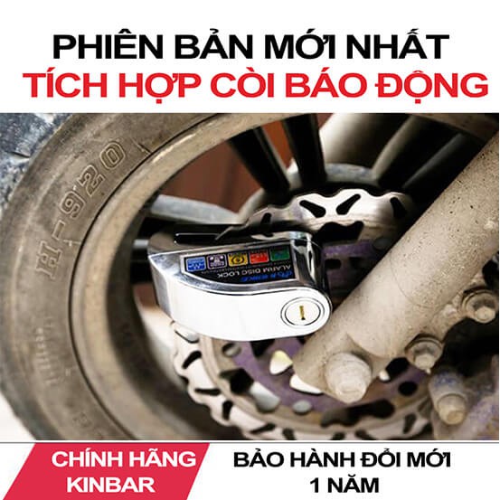 Khóa Đĩa Chống Trộm Xe Máy Có Còi Báo Động Hàng Cao Cấp USA