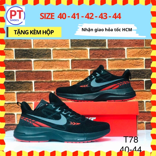 (Có 2 MÀU | TẶNG KÈM HỘP) Giày thể thao chạy bộ nam sneaker sành điệu Form SIÊU NHẸ đi ÊM CHÂN Thoáng khí | TRÙM GIÀY PT