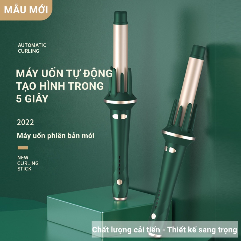 Máy uốn tóc tự động thông minh có mức độ phù hợp nhiều loại tóc khác nhau tặng kèm lược và kẹp
