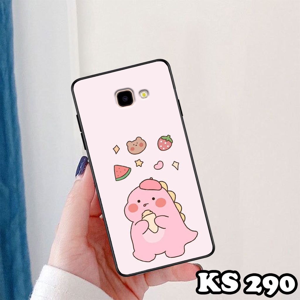 Ốp lưng Samsung J4 - Samsung J4 Plus - Samsung J4 Core - Ốp in hình khủng long DinoCute - Lưng nhám viền TPU
