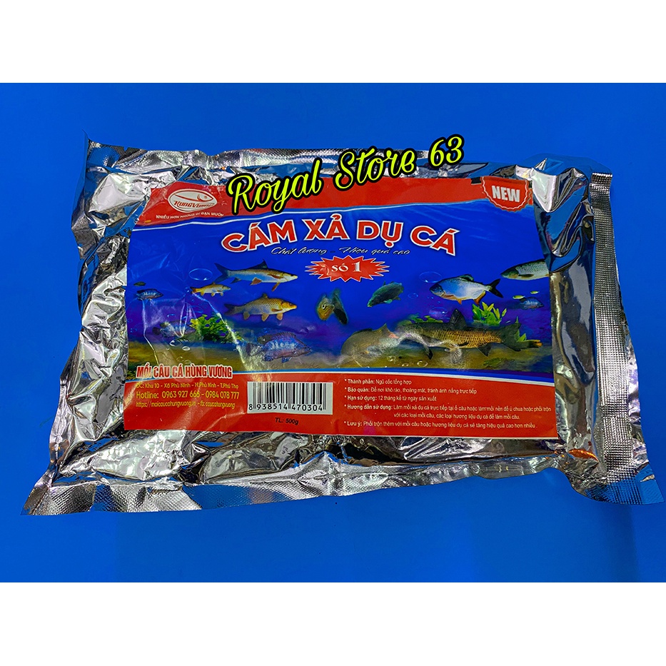 Cám Xả Dụ Cá Hùng Vương Số 1 (500gram)