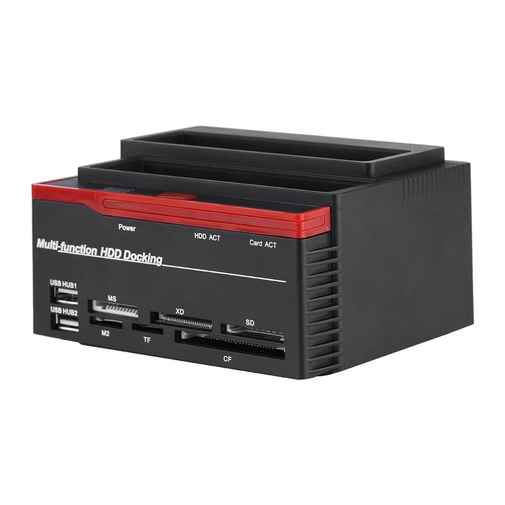 Bộ đầu đọc thẻ nhớ 2 Bay 2.5 &quot; / 3.5 &quot; SATA &amp; IDE HDD kèm bộ phụ kiện