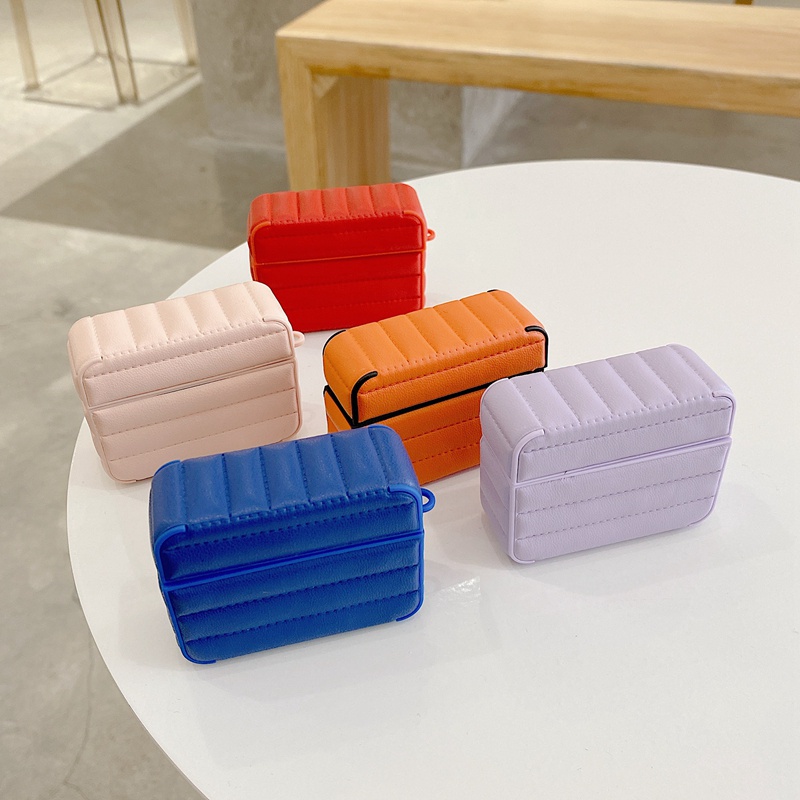 Vỏ Bảo Vệ Hộp Sạc Tai Nghe AirPods Pro 1/2/ 3 Màu Trơn Đơn Giản Thời Trang