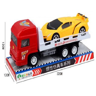 Đồ chơi xe tải chở ô tô con nhựa cho bé