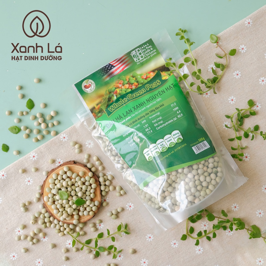 Đậu Hà Lan khô nguyên hạt, sạch, không biến đổi gen Xanh Lá nhập khẩu Mỹ | BigBuy360 - bigbuy360.vn