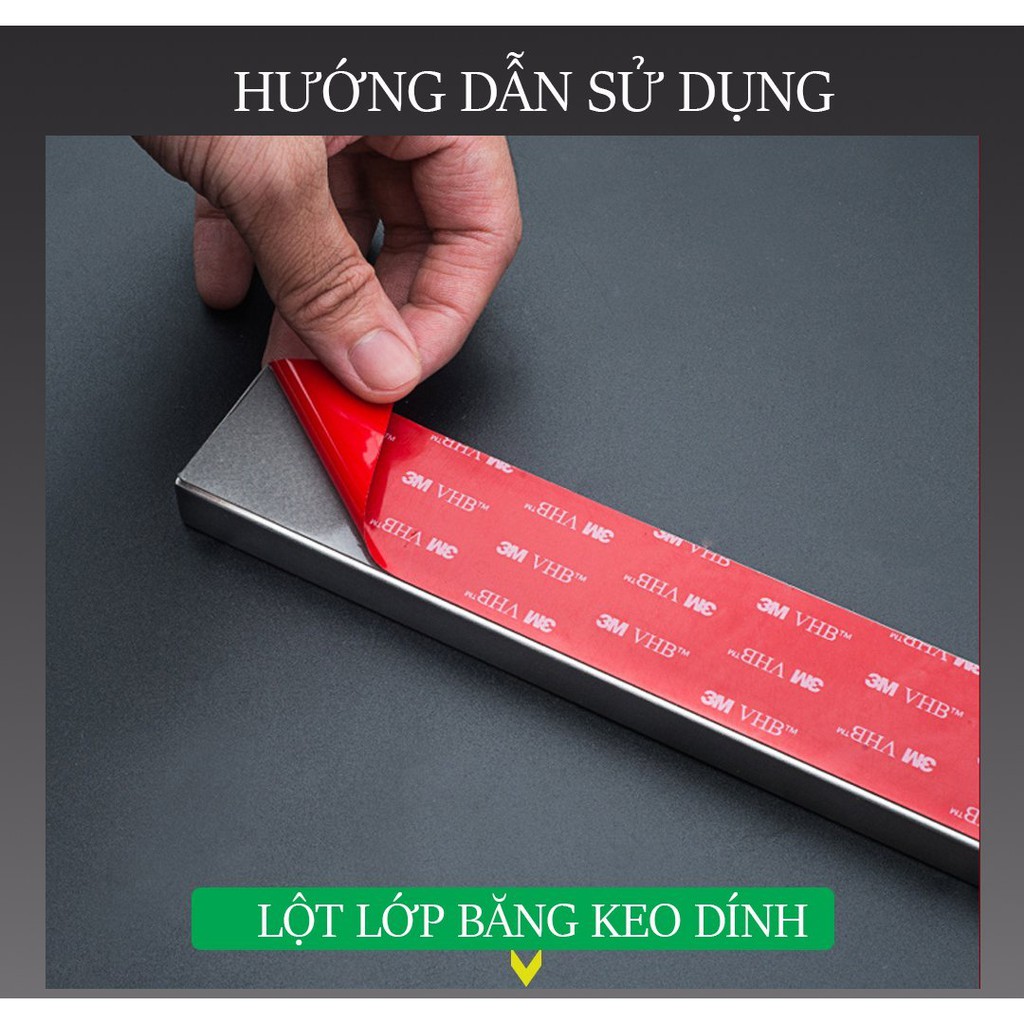 Thanh nam châm treo dao kéo dụng cụ AnShin - giá nam châm vĩnh cửu bọc hộp inox 304 nguyên khối cao cấp