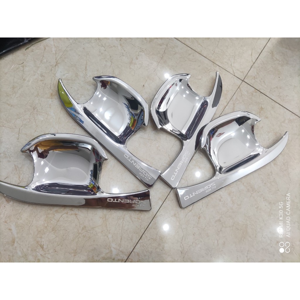 Bộ 4 ốp hõm cửa Kia Sorento 2021 2022 mẫu Mạ Crom cao cấp