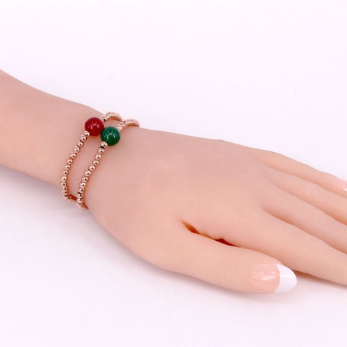 Lắc Tay Bi Đính Đá Màu Titan Ko Đen TT 2558