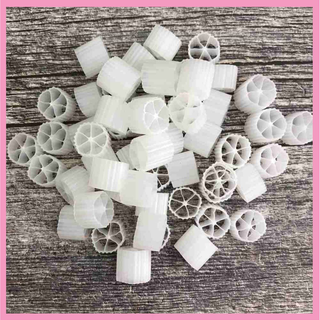 Vật liệu lọc nước bể cá, hồ cá Kaldnes (6 cánh - 100g)