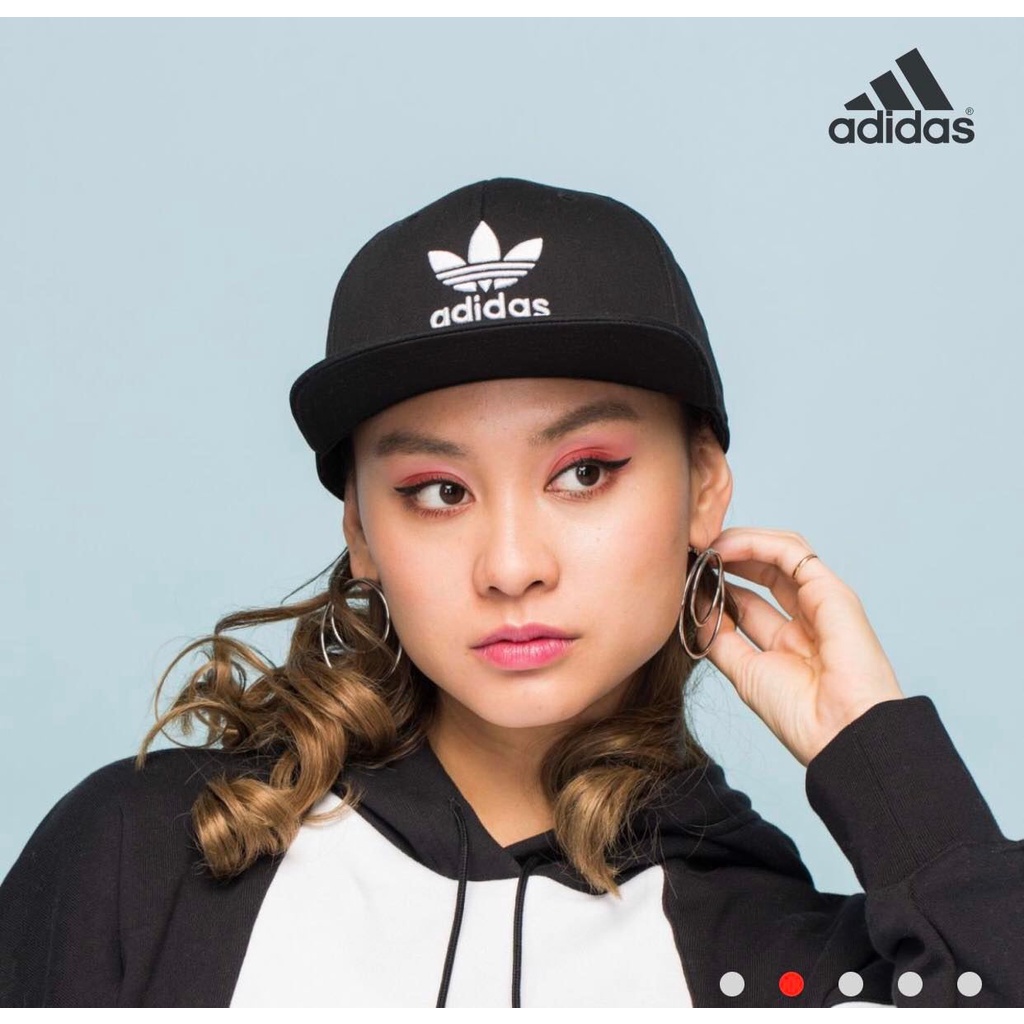 Nón Adidas Đen Logo bông lúa Nam Nữ đội đều được