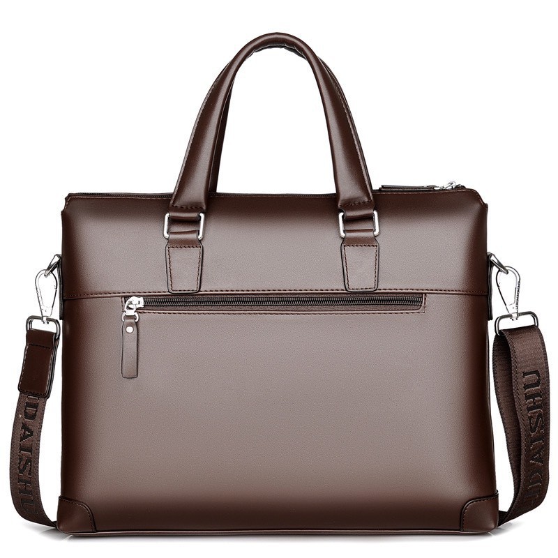 túi máy tính xách tay cho nữ Túi xách cặp da đựng laptop da bò công sở T03 - KT: 38x28x6cm (Nâu-Đen) | BigBuy360 - bigbuy360.vn