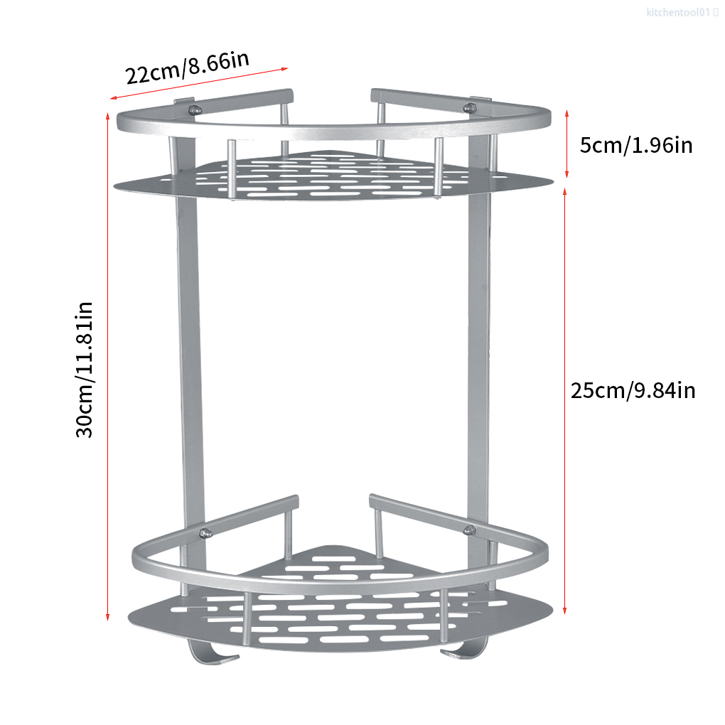 Giá Đựng Đồ Gắn Tường Nhà Tắm / Nhà Bếp Chất Liệu Nhôm Nhám Chịu Lực Tốt.... | BigBuy360 - bigbuy360.vn