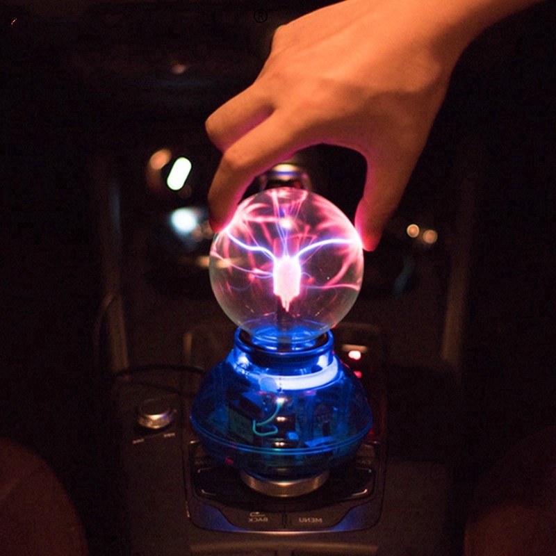 Car Music Sound Control LED USB Plasma Ball Electrostatic Lamp Decoration Atmosphere DJ Lights Party Magic Lighting