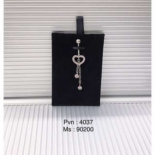 Khuyên rốn tim viền đá dây MS 90200