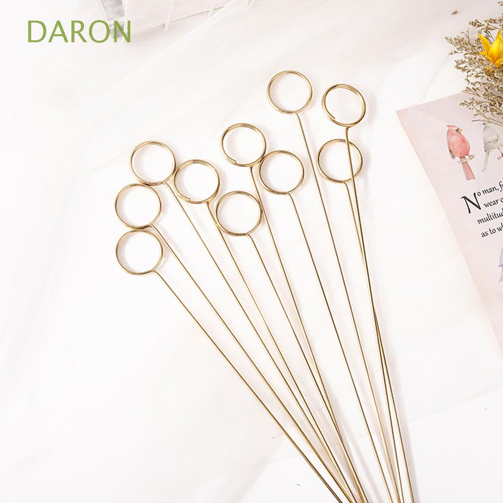 Que kẹp bưu thiếp / thẻ tin nhắn / bó hoa bằng kim loại mạ vàng dùng trang trí bao bì sinh nhật và đám cưới DIY