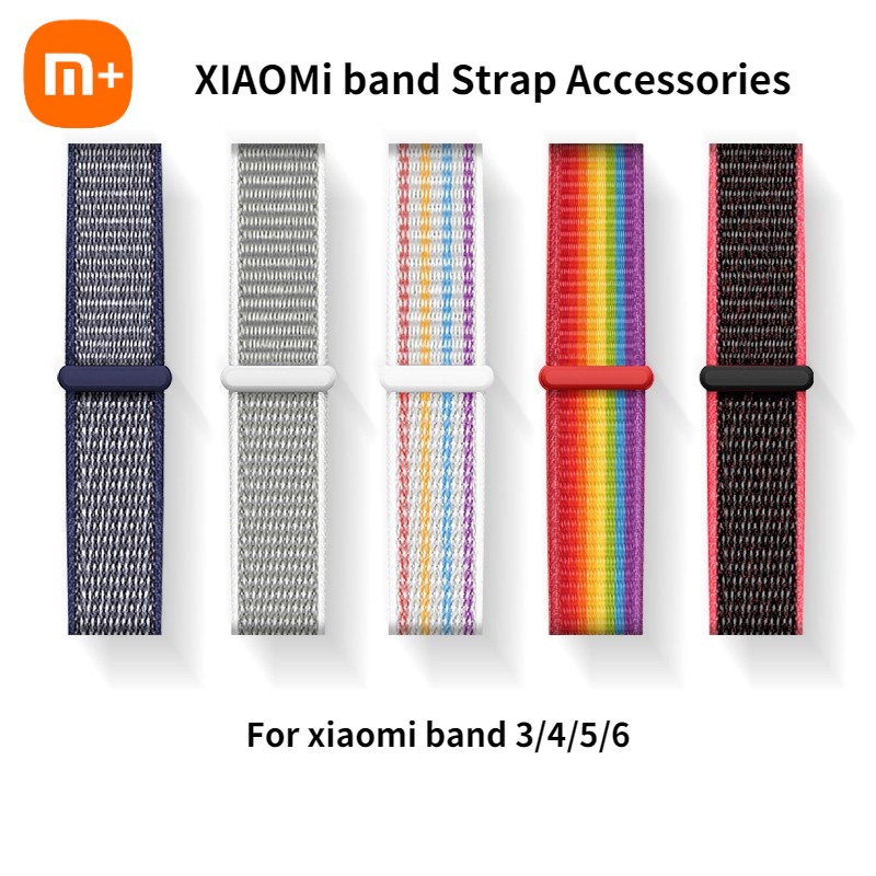 Dây Đeo Tay Thay Thế Bằng Nylon Cho Mi band 4 Xiaomi Mi band 4 Miband 3 4 5 6 Mi band 5 Mi band 3 XIAO Mi band 6