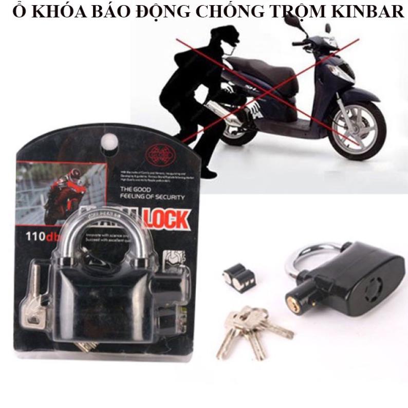 Ổ khóa báo động chống trộm Kinbar CT02 khóa càng xe máy khóa đĩa xe máy khóa cửa an toàn cao cấp có chuông báo