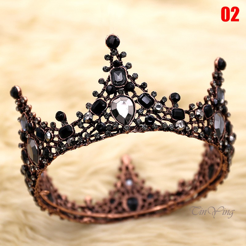 GETNOIVAS Vương Miện Đính Đá Lấp Lánh Cho Cô Dâu