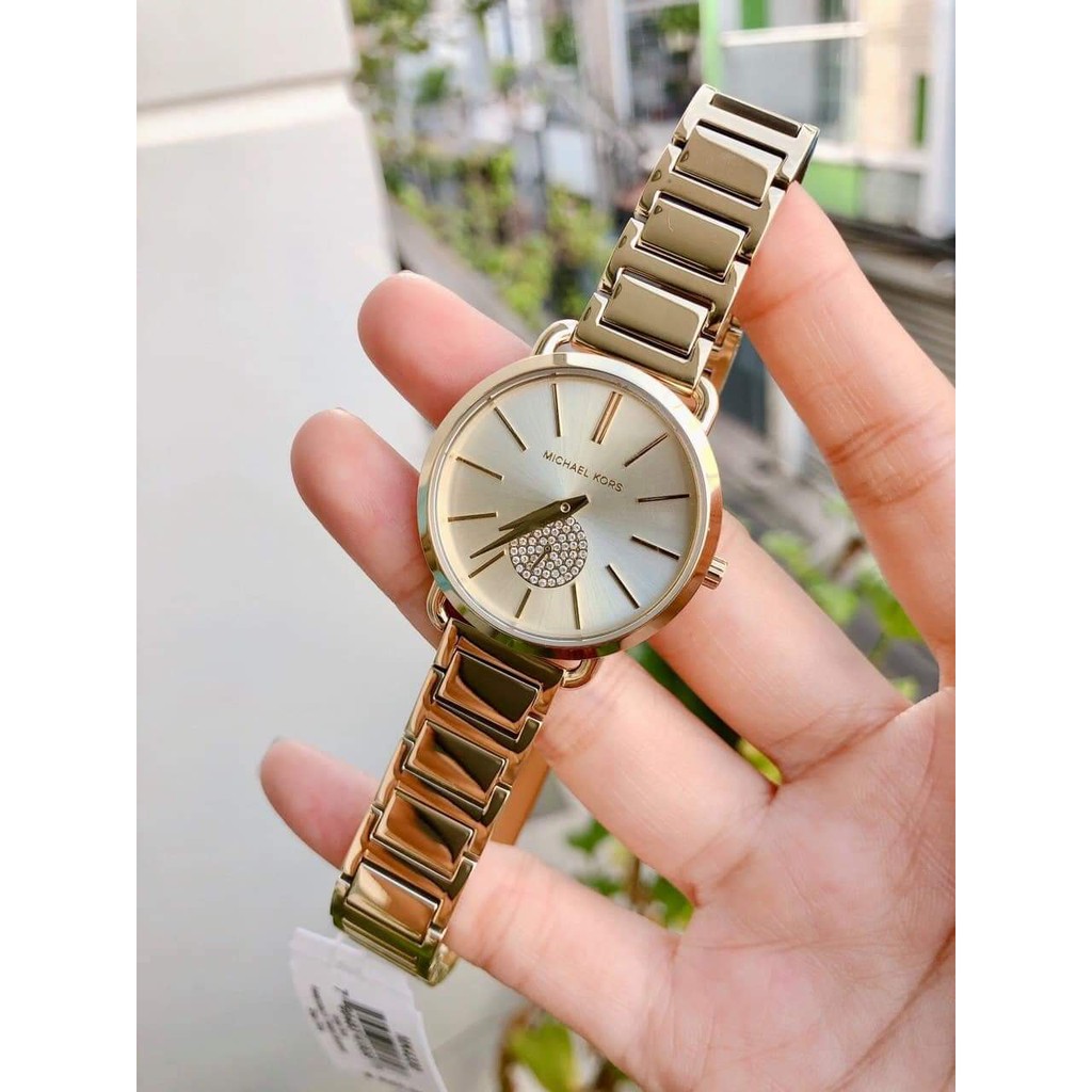 Đồng hồ nữ Michael Kors MK4330- Mẫu Portia mới ra - Máy Quartz Pin - Kính cứng