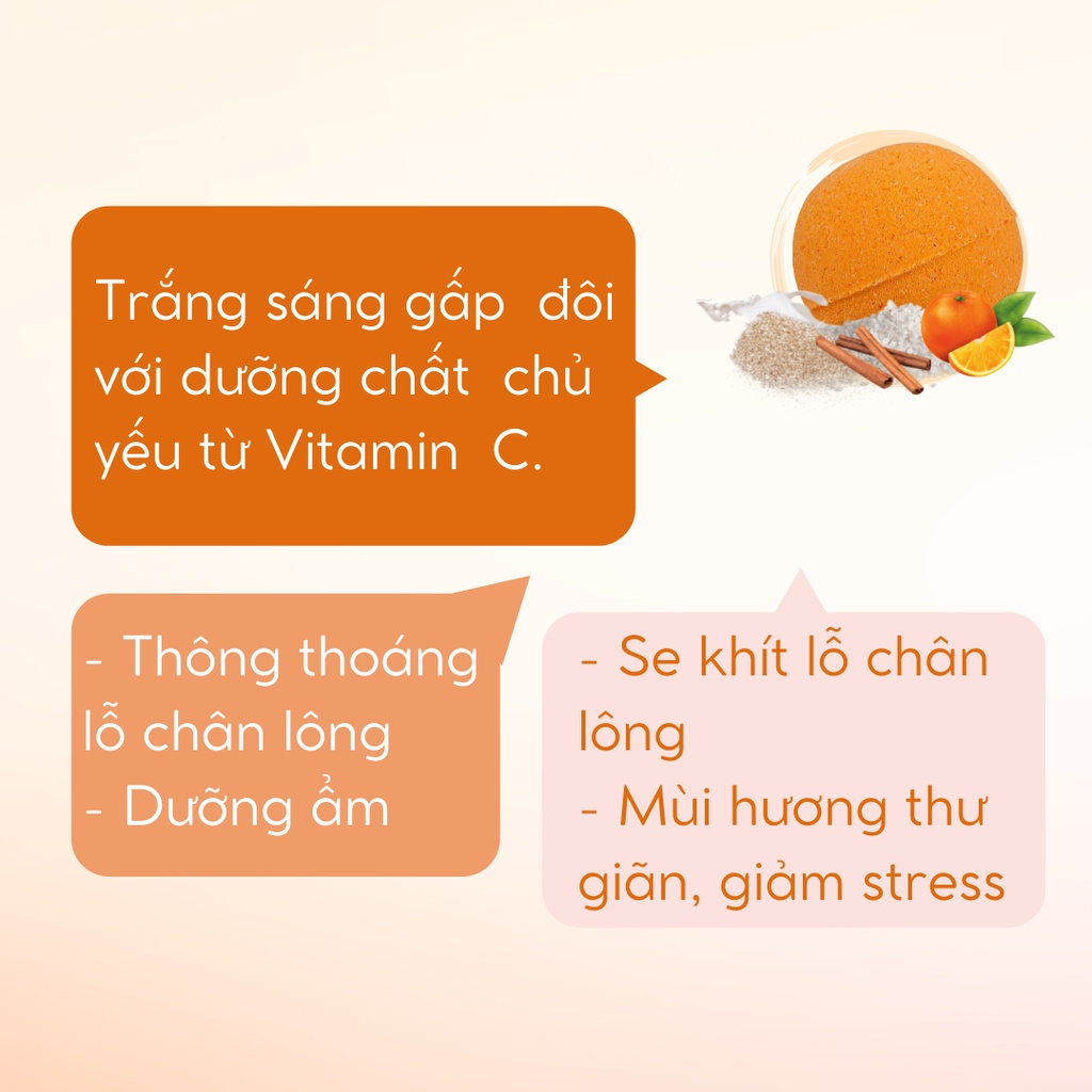 VITAMIN C [Labbi] Bath bomb / Viên sủi bồn tắm / Bom tắm