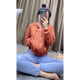 Áo khoác thun trơn - Gân nhỏ phối dây trẻ trung, nón to rộng vành, nhiều màu HOT 🌸🌸
