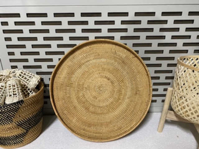 Mâm mây size 50cm , Decor kitchen, Decor nhà bếp, Decor phòng ăn, Mâm cơm lễ