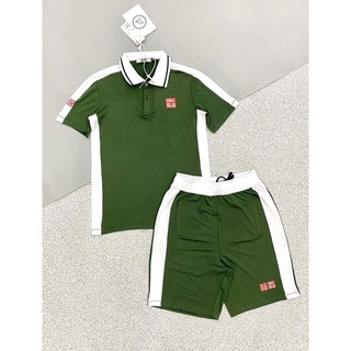 Bộ Thể Thao UNI xanh Phối sọc kẻ trắng