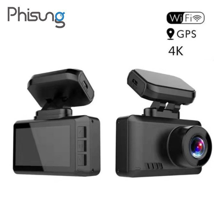 Camera hành trình ô tô, thương hiệu cao cấp Phisung G3 - 4K, Wifi, 2.45 inch SM