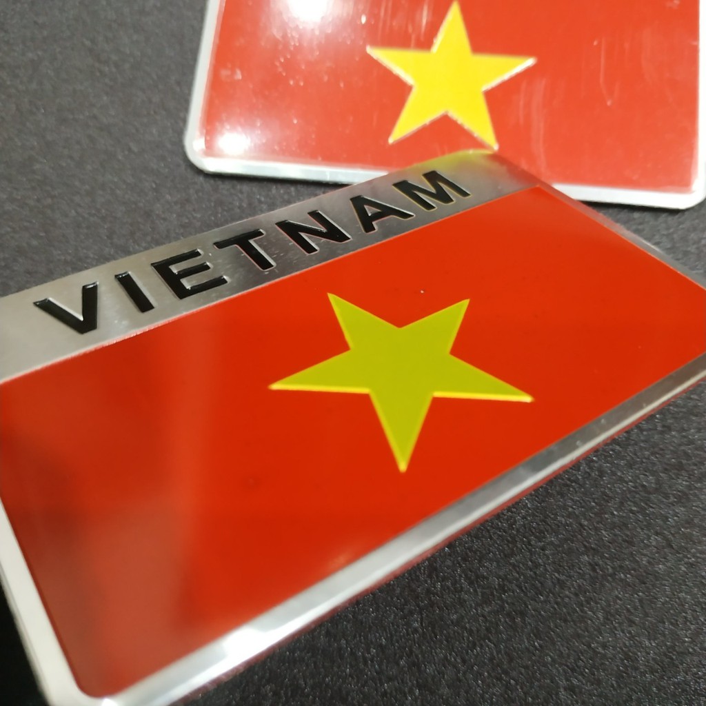 Tem nhôm dán xe cờ Việt Nam
