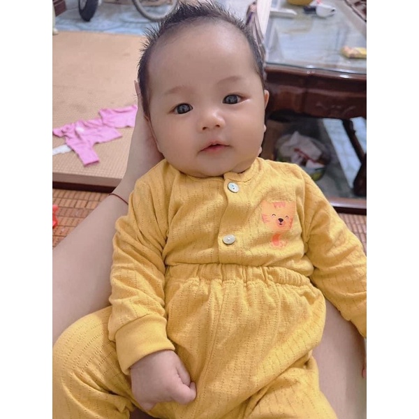 Bộ sơ sinh dài tay Lullaby , father care chất thông hơi mỏng