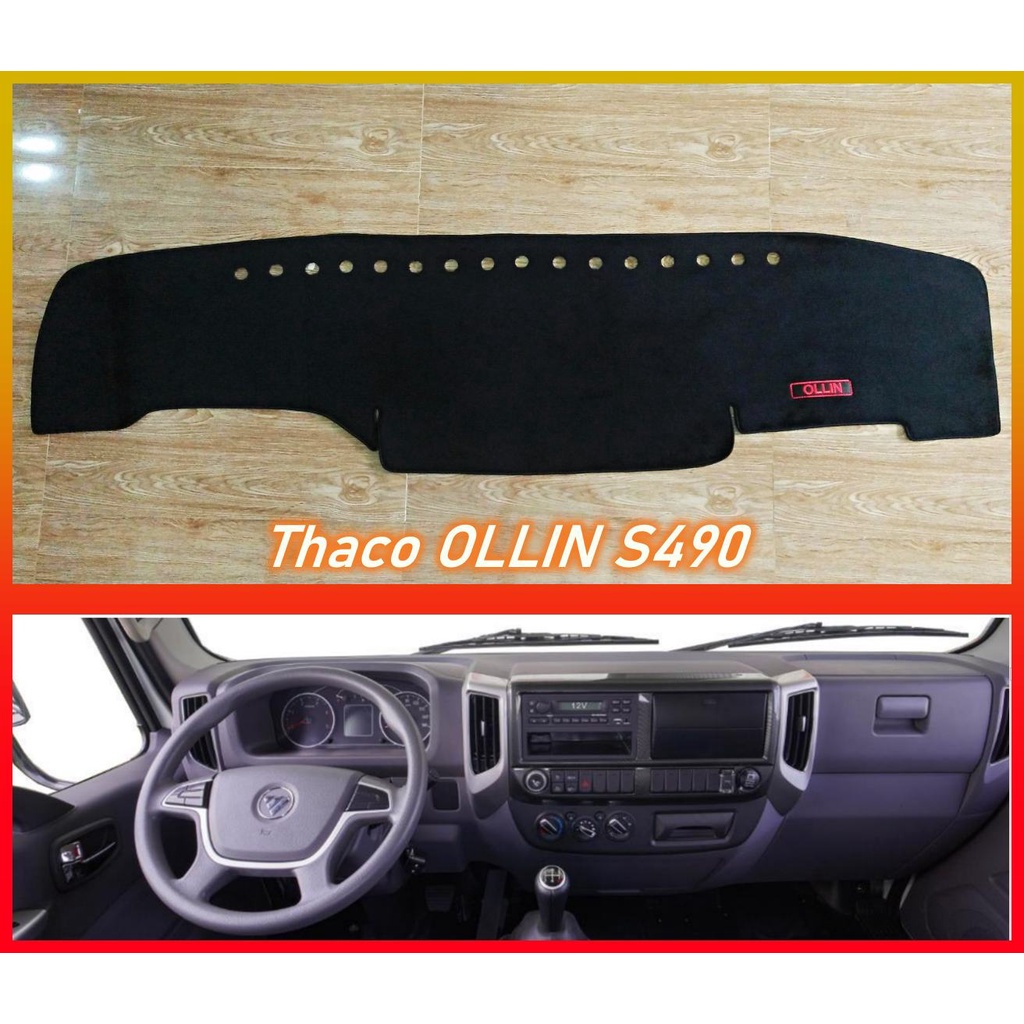 Thảm chống nắng taplo xe tải Thaco OLLIN S490 1 tấn 9 2 tấn 1 hàng thiết kế chuẩn đẹp