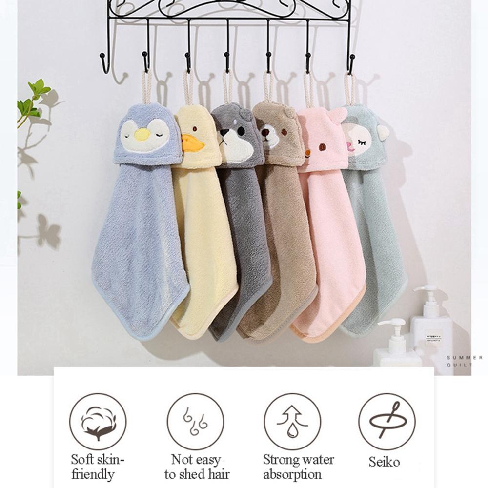 HARRIETT Khăn Lau Tay Mềm Mại Dày Dặn Khô Nhanh Treo Nhà Bếp / Tắm Cho Bé