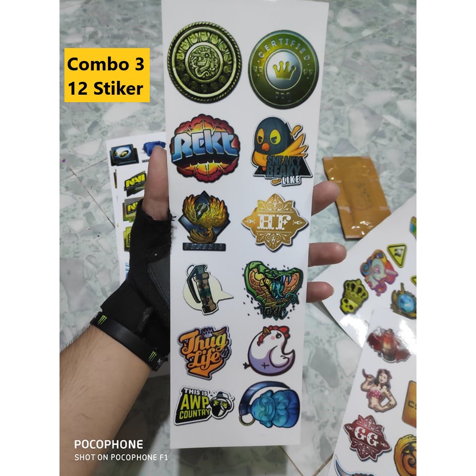 +61 Stiker CSGO - Tháo Dán - Không Viền và Nền Trắng - Chống UV Tốt - Tự Chon Mẫu