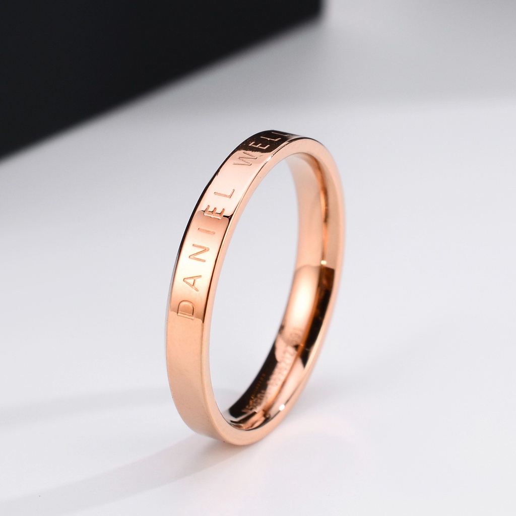 Nhẫn dw titan nam nữ thời trang, thép không gỉ bao hành 1 năm