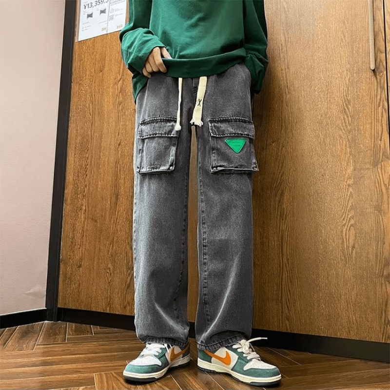 Quần jeans Dài Nhiều Túi Thời Trang Hàn Quốc Cho Nam size S-3XL
