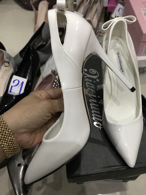 Giày cao gót 12p trắng sữa size 38