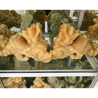 Tỳ hưu đá ngọc hoàng long 15cm