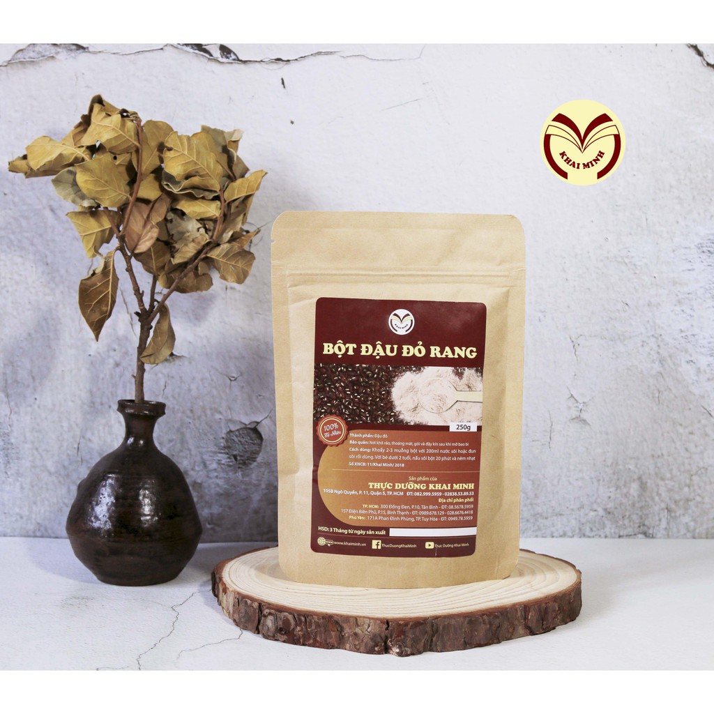 BỘT ĐẬU ĐỎ RANG - 250 GR - ĐẬU ĐỎ HỮU CƠ - THỰC DƯỠNG KHAI MINH