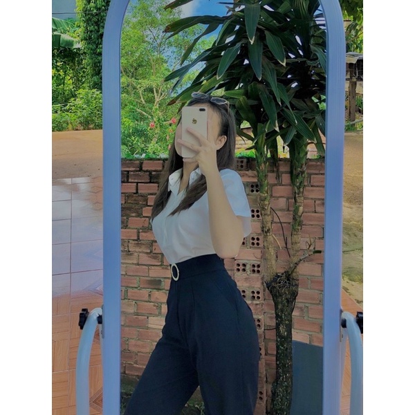 Quần Tây khoen Tròn Lưng Cao