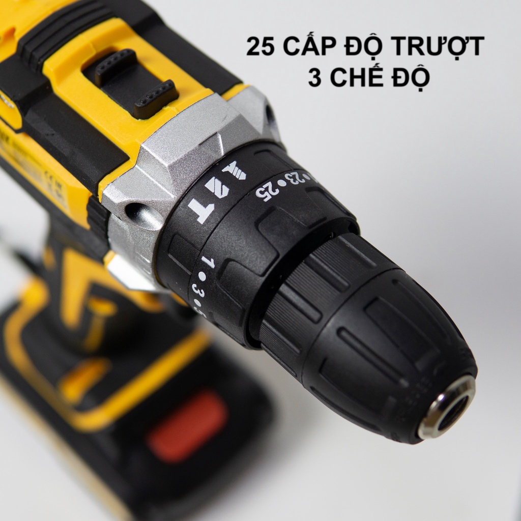 Máy khoan pin Dewalt 36V, khoan tường khoan bê tông,khoan sắt 3 chức năng lõi đồng dễ dàng sử dụng cho còn việc gia đình