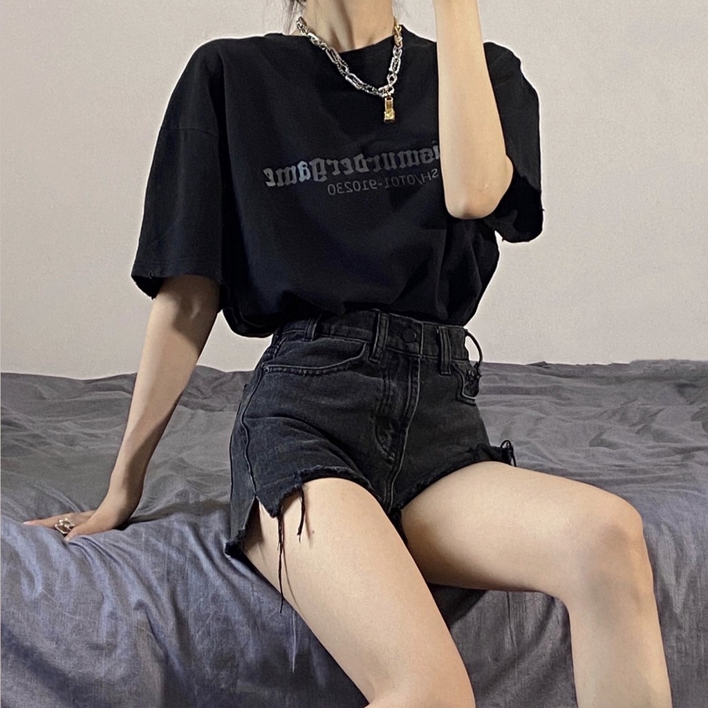 Quần Short Jeans Lưng Cao Thời Trang Hàn Quốc
