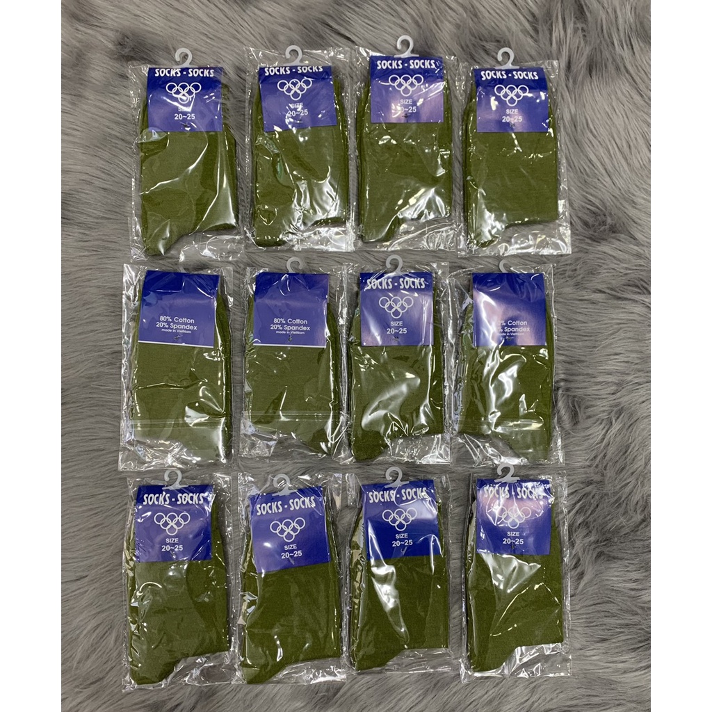 Tất Vớ xanh SQ CA BĐ  thun COTTON ,ảnh thật , bảo đảm giao đúng hàng