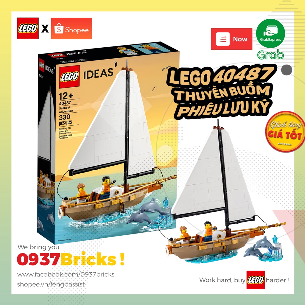 LEGO IDEAS 40487 Thuyền Buồm phiêu lưu ký 0937Bricks RẺ VÔ ĐỊCH