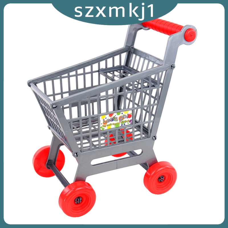 Đồ Chơi Xe Đẩy Mua Sắm Mini Màu Xám Cho Trẻ Em