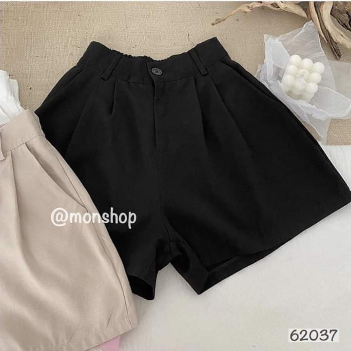 Quần short lững Unisex có nút chun co giản nam nữ điều mang được