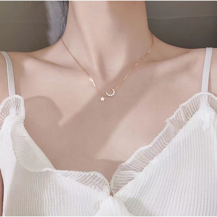 📛 RẺ VÔ ĐỊCH 📛 Dây chuyền mặt trăng sao hottrend phong cách hàn quốc