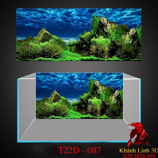 Tranh 3D Bể Cá Cảnh Mẫu Thủy Sinh - Tranh Bể Cá Sẵn Keo Dán - Tặng Kèm Bộ Dụng Cụ Dán